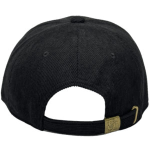 gorra corduroy negra - atras