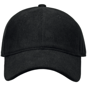 gorra corduroy negra - frente