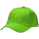 Gorra de Lona verde fluor - costado