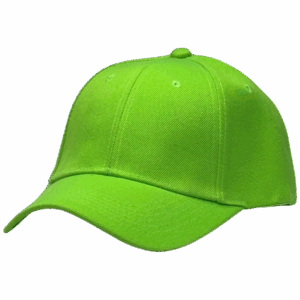Gorra de Lona verde fluor - costado