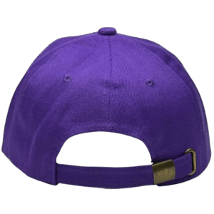 Gorra de lona morada unisex - atras