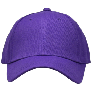 Gorra de lona morada unisex - frente