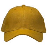 Gorra de lona mostaza unisex - frente