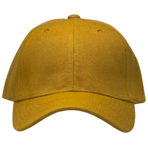 Gorra de lona mostaza unisex - frente