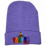 Gorro de lana lila personalizado