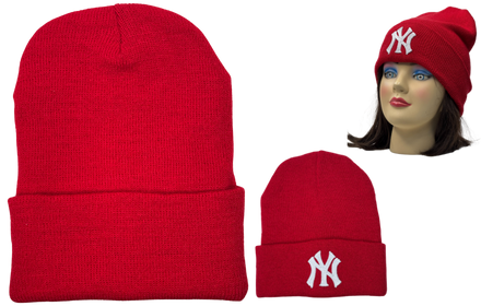 Gorra de lana color rojo