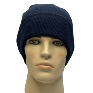 beanies gorra de lana azul modelo frente