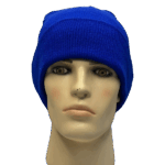 beanies gorra de lana azulino modelo frente