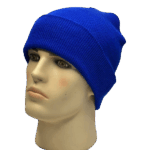 beanies gorra de lana azulino modelo perfil