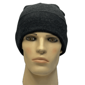 beanies gorra de lana plomo rata modelo frente