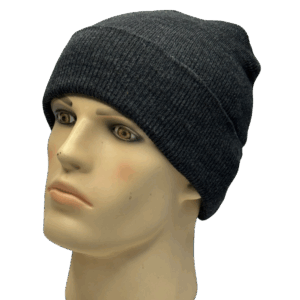 beanies gorra de lana plomo rata modelo perfil