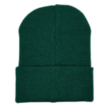 beanies gorra de lana verde botella atras