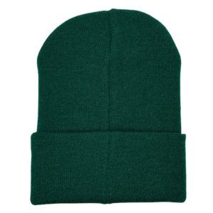 beanies gorra de lana verde botella atras