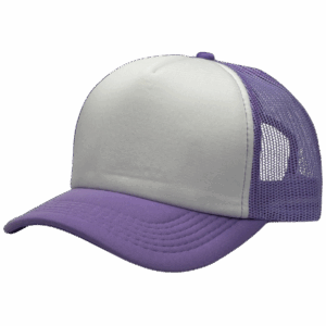 gorra trucker lila - costado
