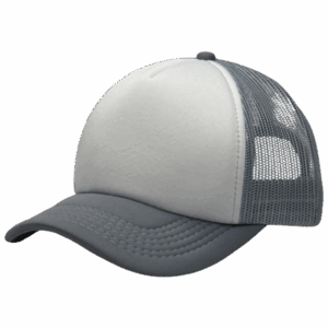 gorra trucker plomo plata - costado