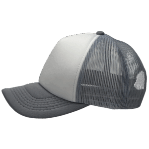 gorra trucker plomo plata - largo