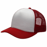 gorra trucker rojo - costado
