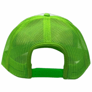 gorra trucker verde fluorescente - atras