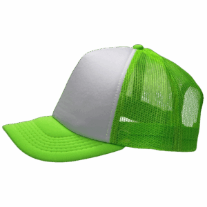 gorra trucker verde fluorescente - largo