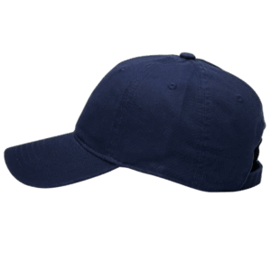 gorra de algodon color azul marino - largo