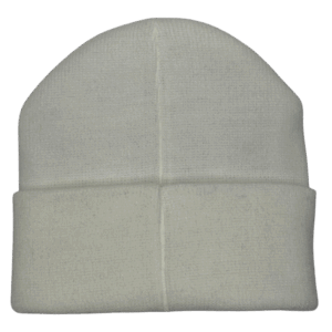 beanie gorro de lana blanco para niños atras
