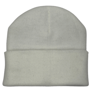 beanie gorro de lana blanco para niños frente