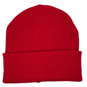 beanie gorro de lana rojo para niños atras