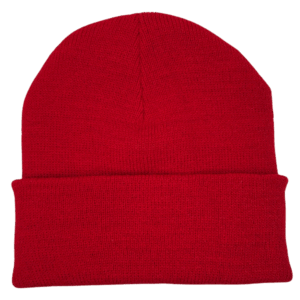 beanie gorro de lana rojo para niños frente