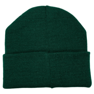 beanie gorro de lana verde botella para niños atras