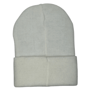 beanies gorra de lana blanco atras