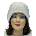 beanies gorra de lana blanco modelo frente