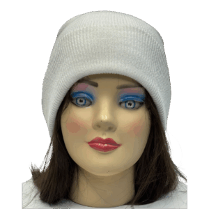 beanies gorra de lana blanco modelo frente