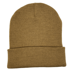 beanies gorra de lana camel frente