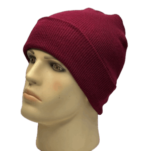 beanies gorra de lana guinda modelo perfil