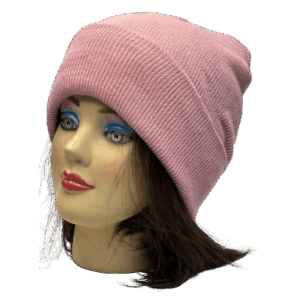 beanies gorra de lana palo rosa modelo perfil