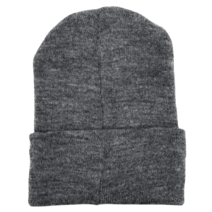 beanies gorra de lana plomo atras