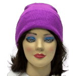 beanies gorra de lana púrpura modelo frente