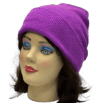 beanies gorra de lana púrpura modelo perfil