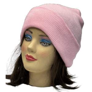 beanies gorra de lana rosado Modelo perfil