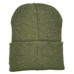 beanies gorra de lana verde militar atras
