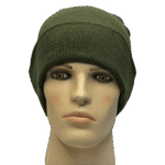 beanies gorra de lana verde militar modelo frente