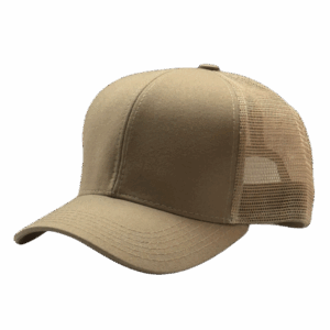 gorra de malla beige costado Modelo 1