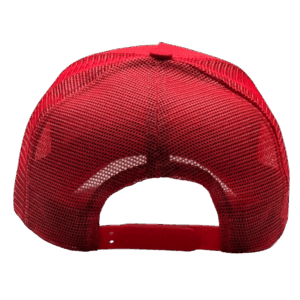 gorra de malla roja atras
