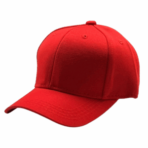 gorra drill roja para niños costado