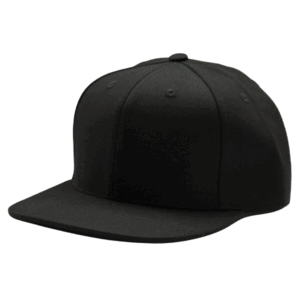 gorra plana negra - costado