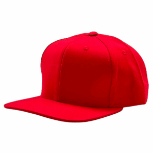 gorra plana roja - costado