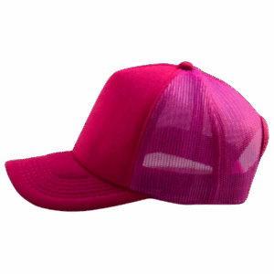 gorra trucker fucsia entero largo