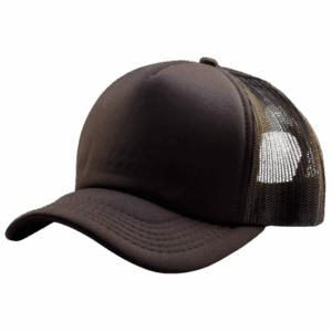 gorra trucker marrón entero costado