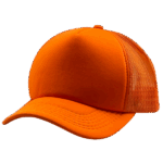gorra trucker naranja entero costado