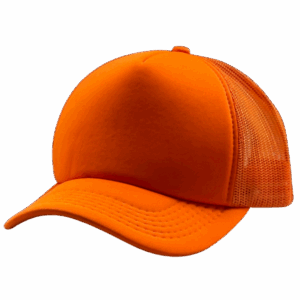 gorra trucker naranja entero costado